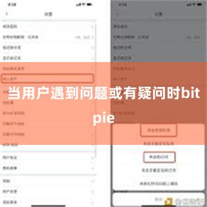 当用户遇到问题或有疑问时bitpie